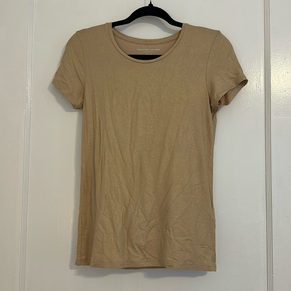 Shimmer gold tee shirt